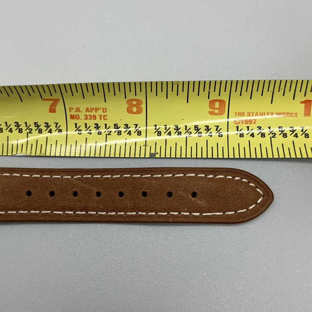 Fossil Unisex Watch 34mm Cream Recycled Paper Dial Brown Leather New Battery